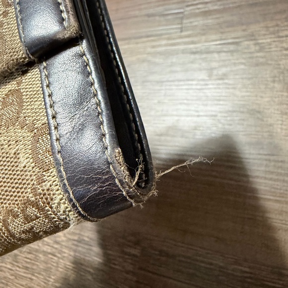 Authentic Gucci GG Canvas Bifold Wallet Brown Leather Trim Made in Italy - Picture 6 of 16